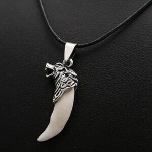 Plastic  Wolf Tooth Pendant